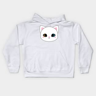 Cute Two Colored Eyes Cat Kids Hoodie